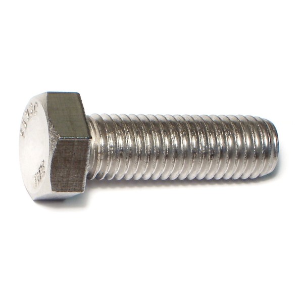 Midwest Fastener 5/8"-11 Hex Head Cap Screw, 18-8 Stainless Steel, 2 in L, 4 PK 74922